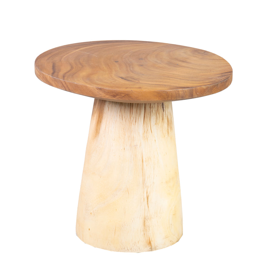 Nephra Solid Wood Pedestal Accent Table