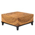 Brown Naomi 35" Square Woven Abaca Coffee Table Abaca coffee table
