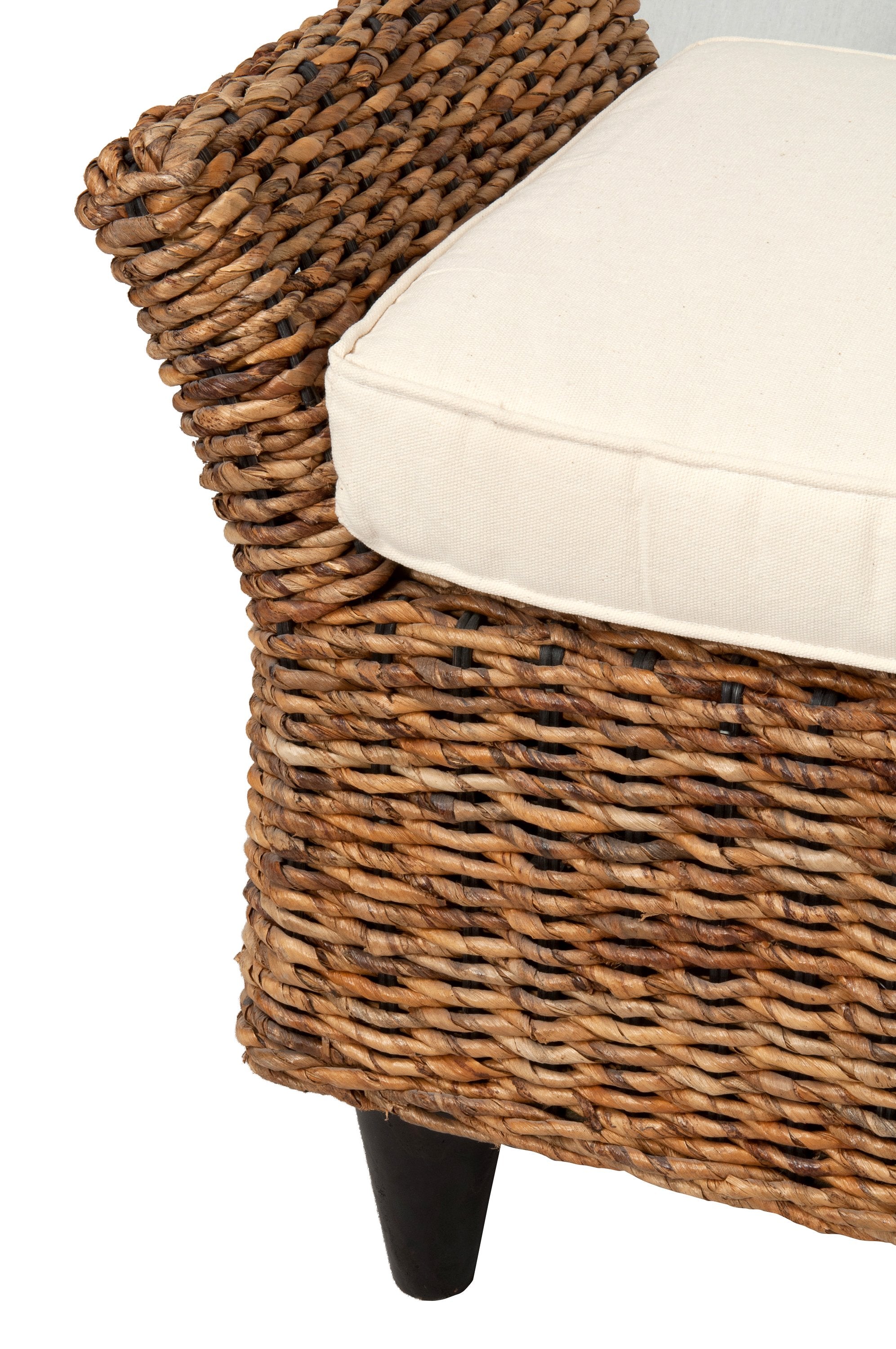 Naomi Woven Abaca Cushion Bench