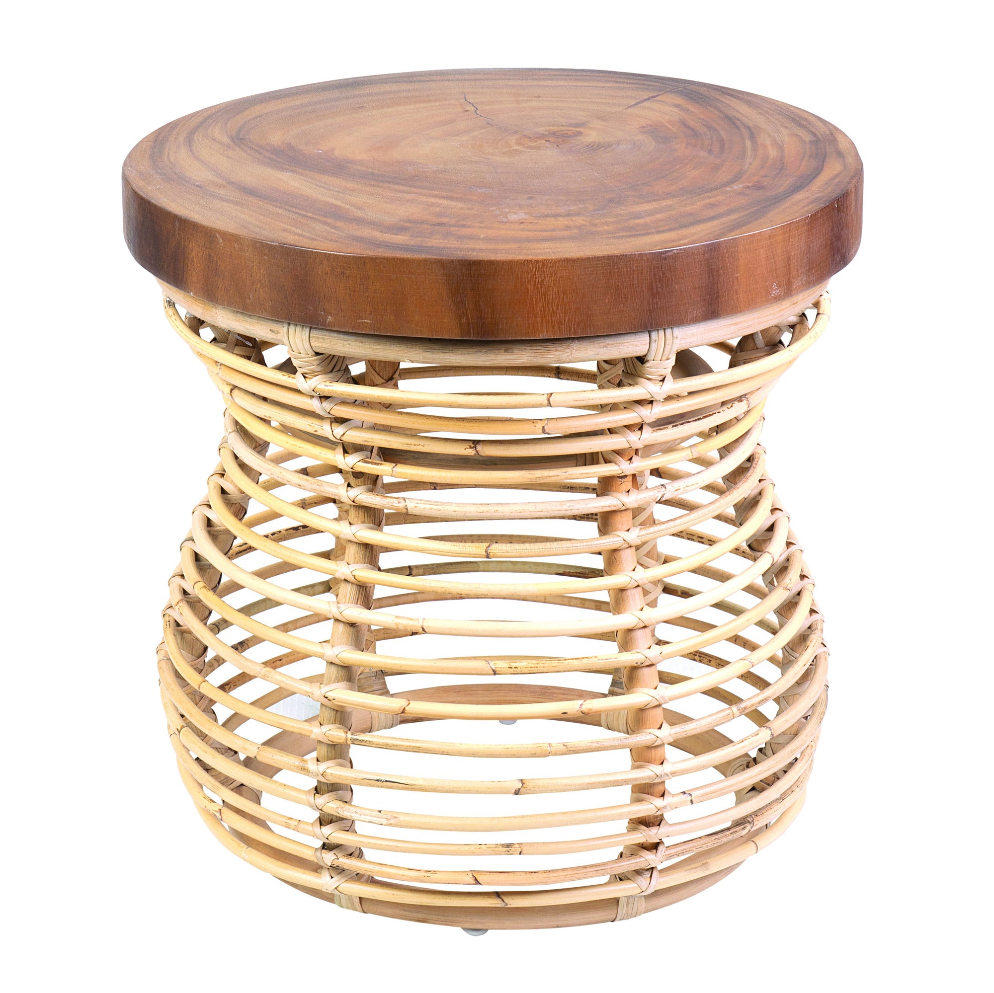 Hannah Woven Raffia Side Table