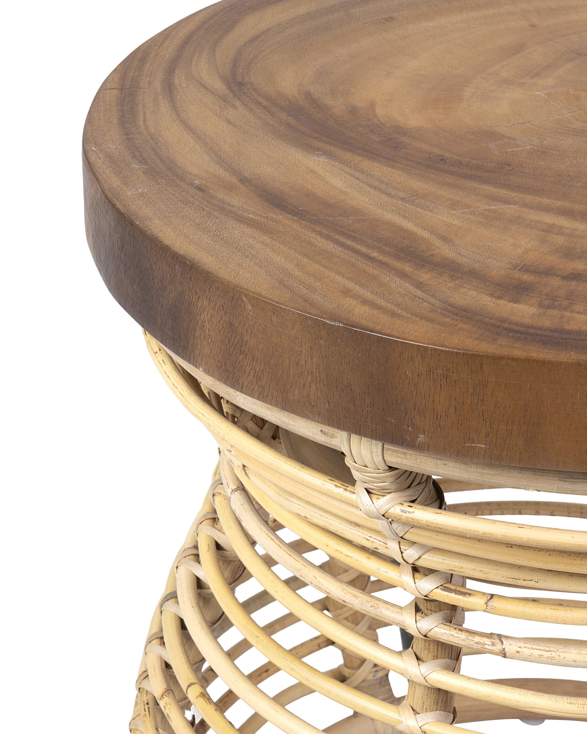 Hannah Woven Raffia Side Table