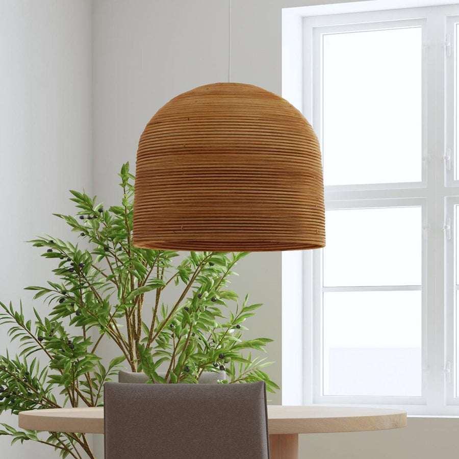 Java Rattan Dome Pendant Light – East at Main