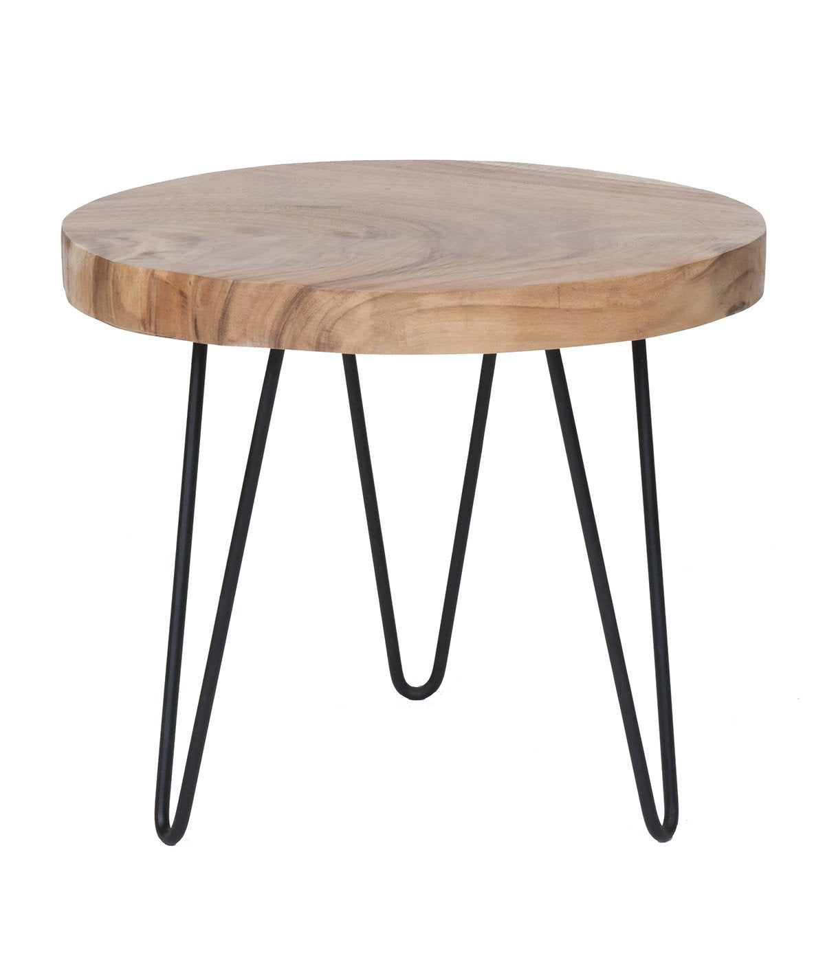 Brown Teak Accent Table