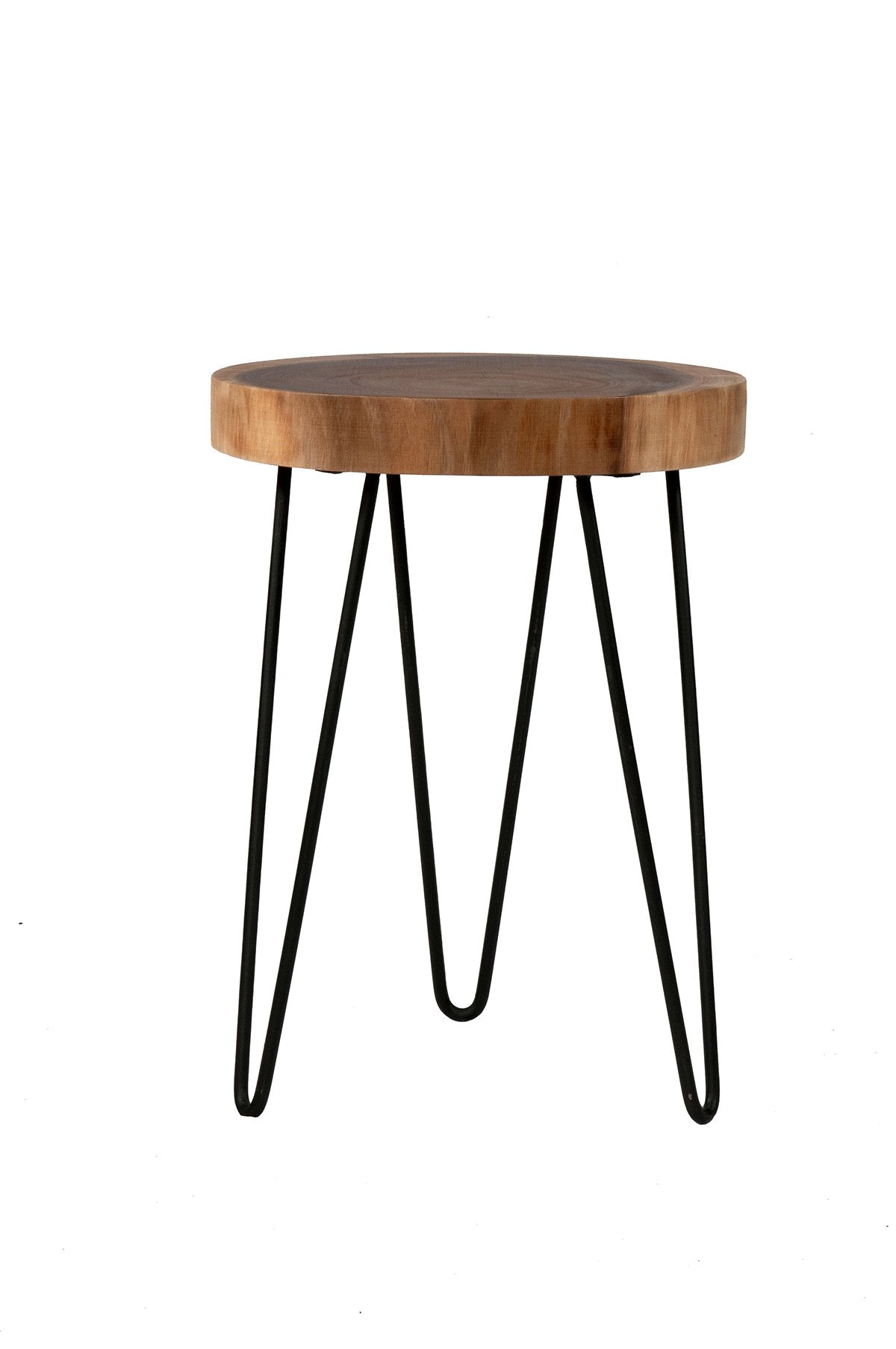 Brown Teak Accent Table