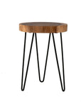 Brown Teak Accent Table