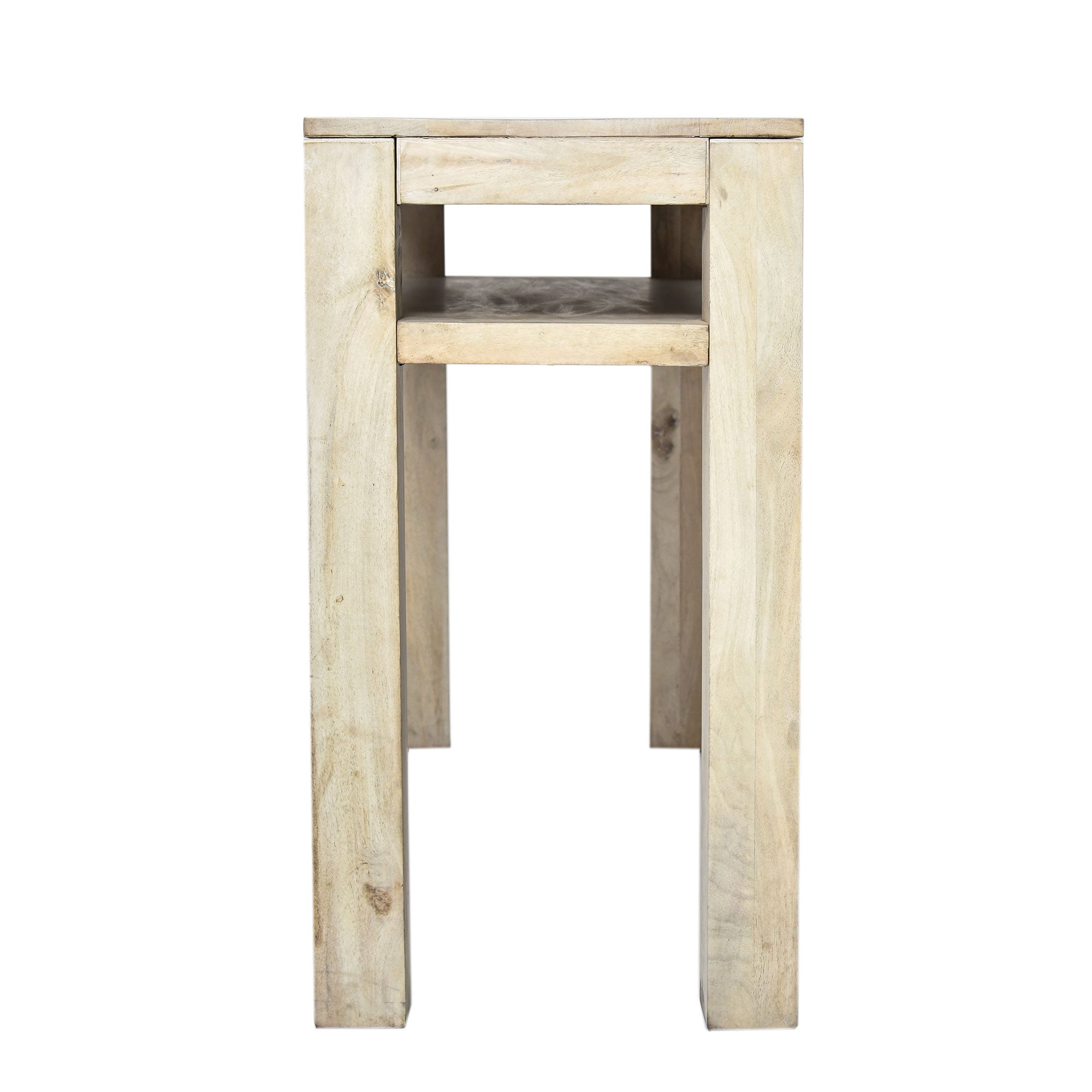 Parsons Solid Wood Console Table with Shelf