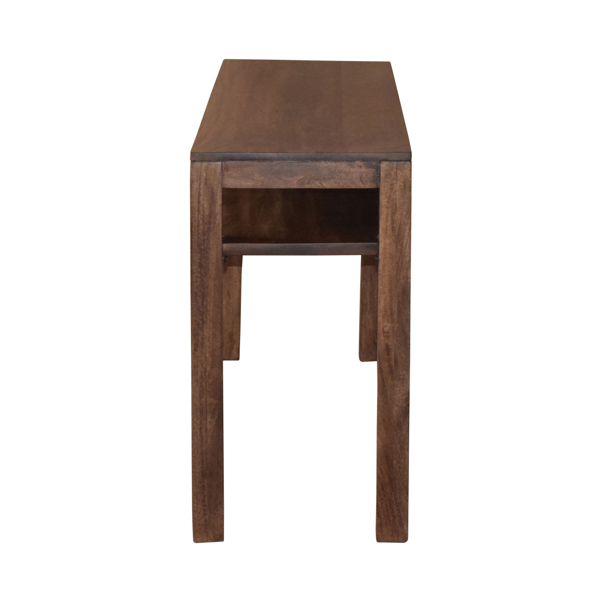 Parsons Solid Wood Console Table with Shelf