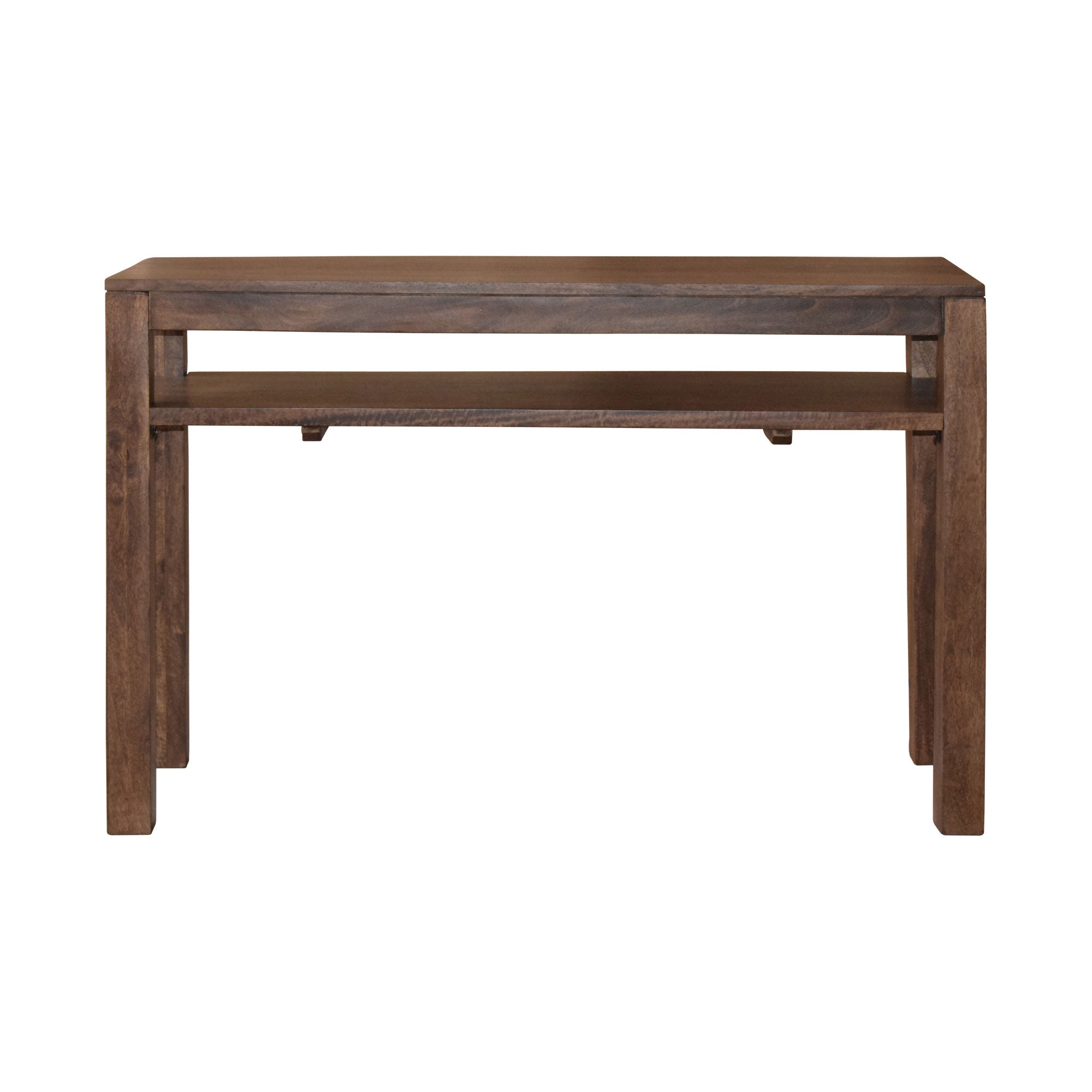 Parsons Solid Wood Console Table with Shelf