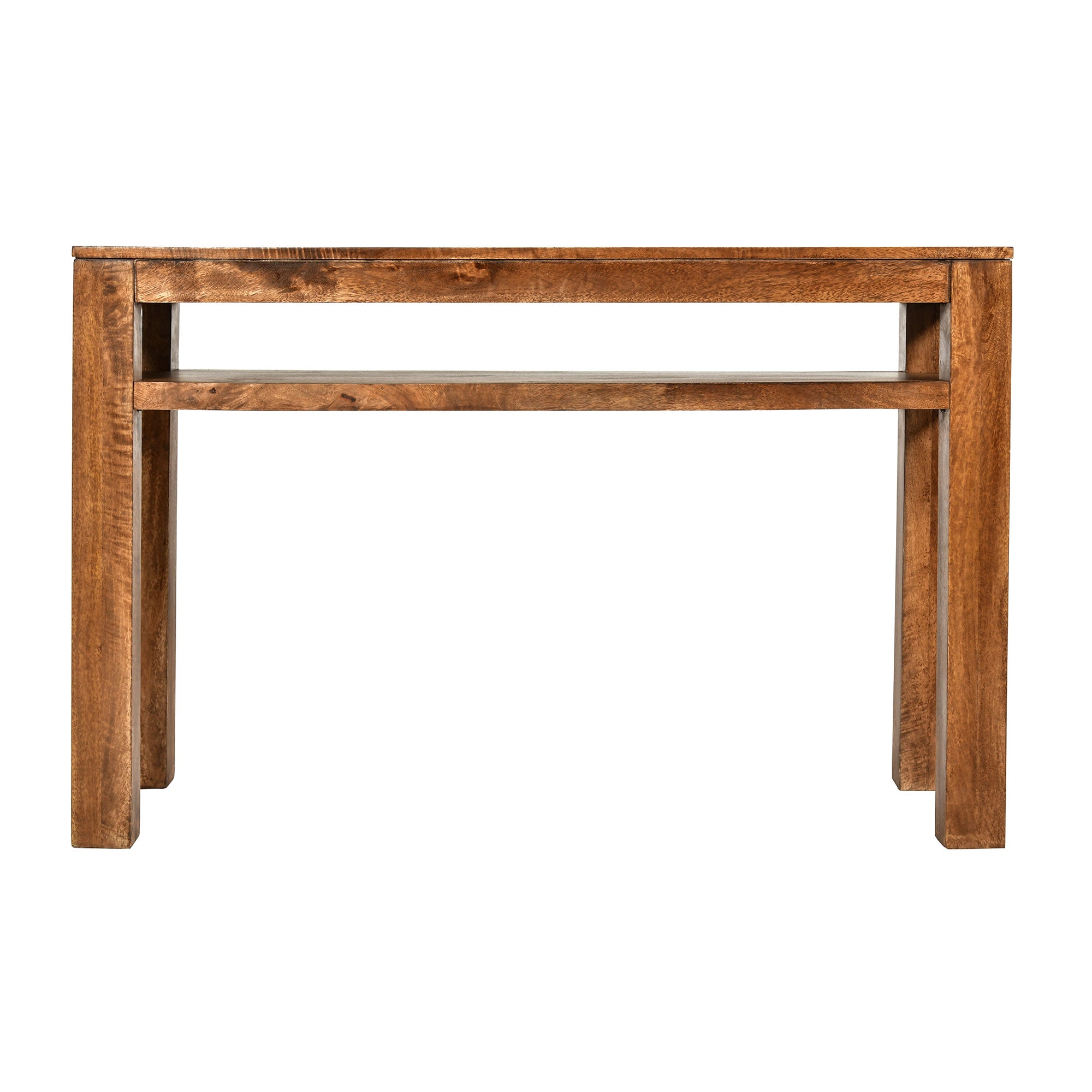 Parsons Solid Wood Console Table with Shelf