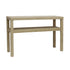 Beige Riley Rectangular Raffia Wrapped 47" Console Table with Shelf Raffia console table
