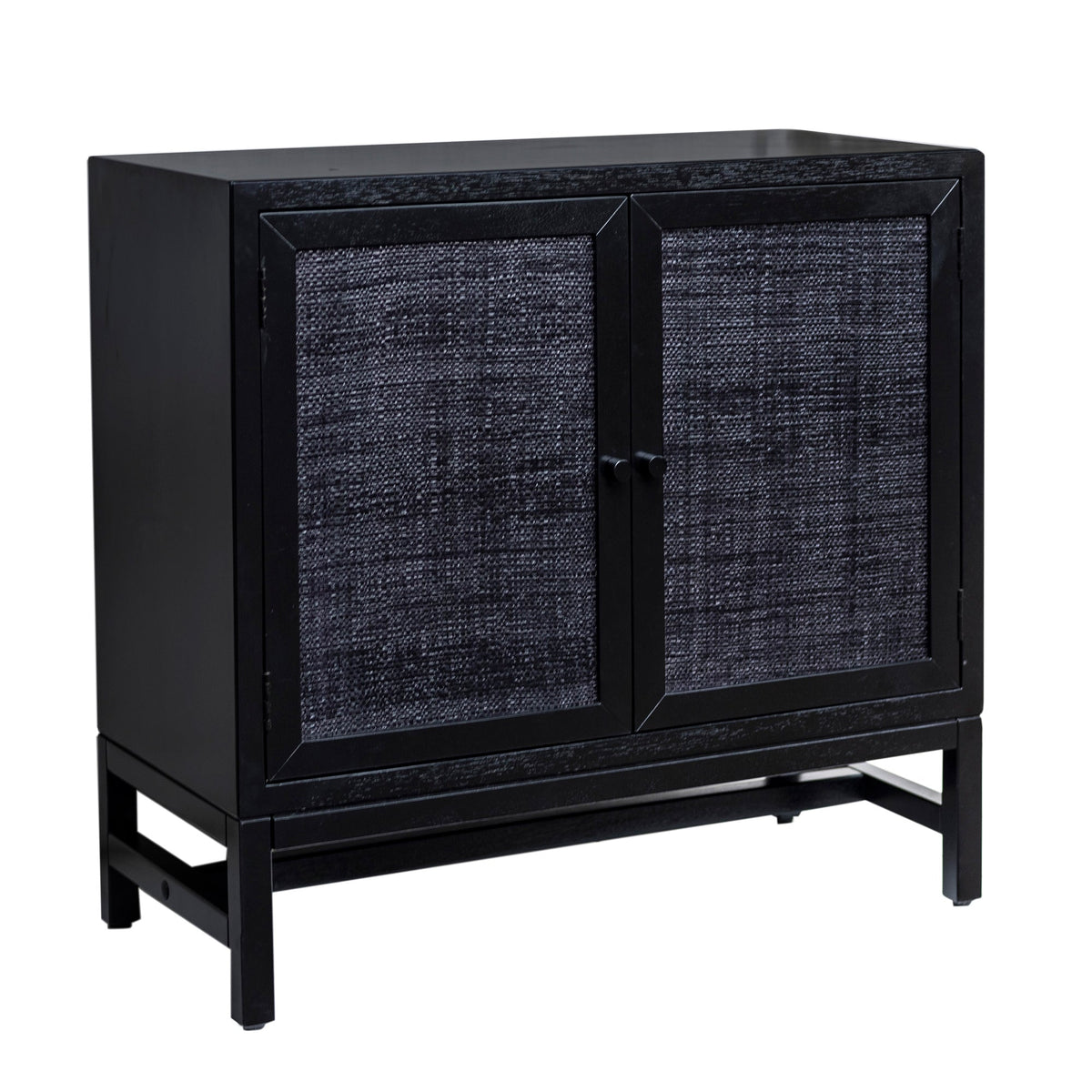 Raffia Paneled 2 Door Storage Cabinet – East at Main