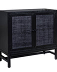 Indigo Road by Egypt Sherrod x East at Main Raffia Paneled 2 Door Storage Cabinet