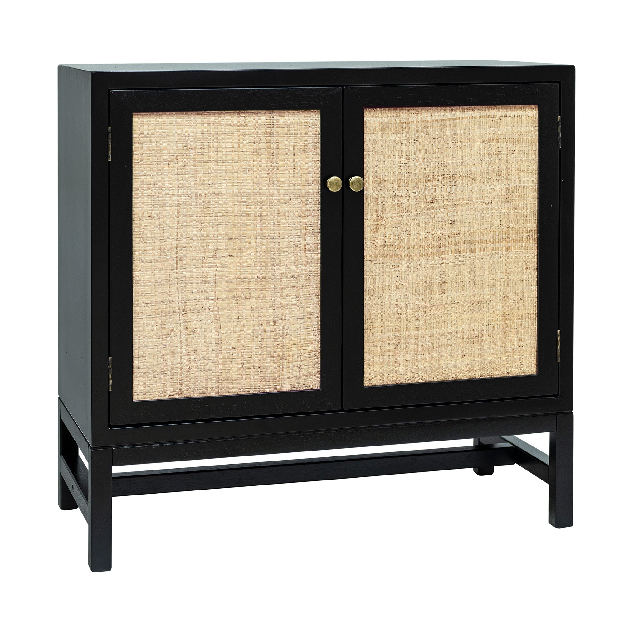 Raelynn 2 Door Raffia Paneled Cabinet