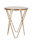 Klip Round Marble Top Accent Table