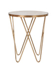 Klip Round Marble Top Accent Table