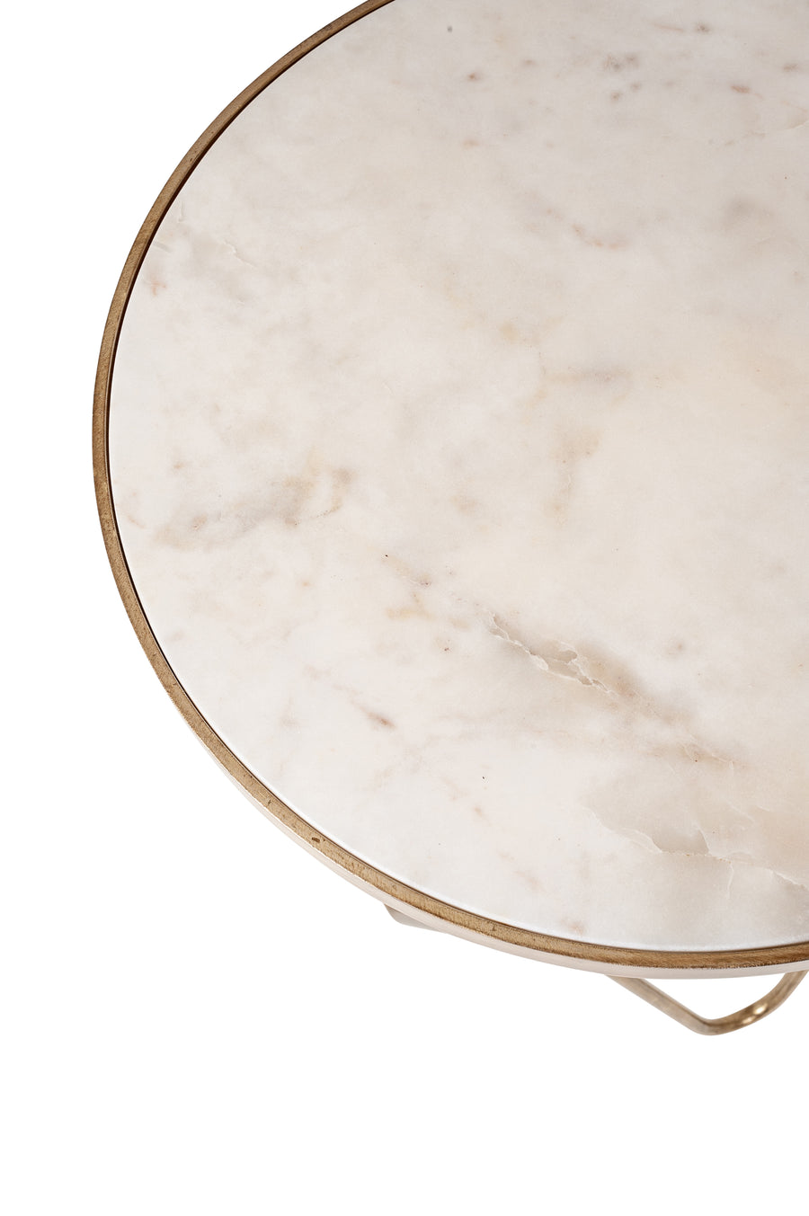 Klip Round Marble Top Accent Table