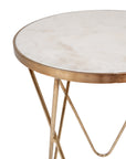 Klip Round Marble Top Accent Table