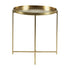 Gold Eros 20" Antique Brass Tray Accent Table Metal accent side table