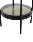 Indigo Road by Egypt Sherrod x East at Main Artemis Metal and Bronze Glass Round Side Table