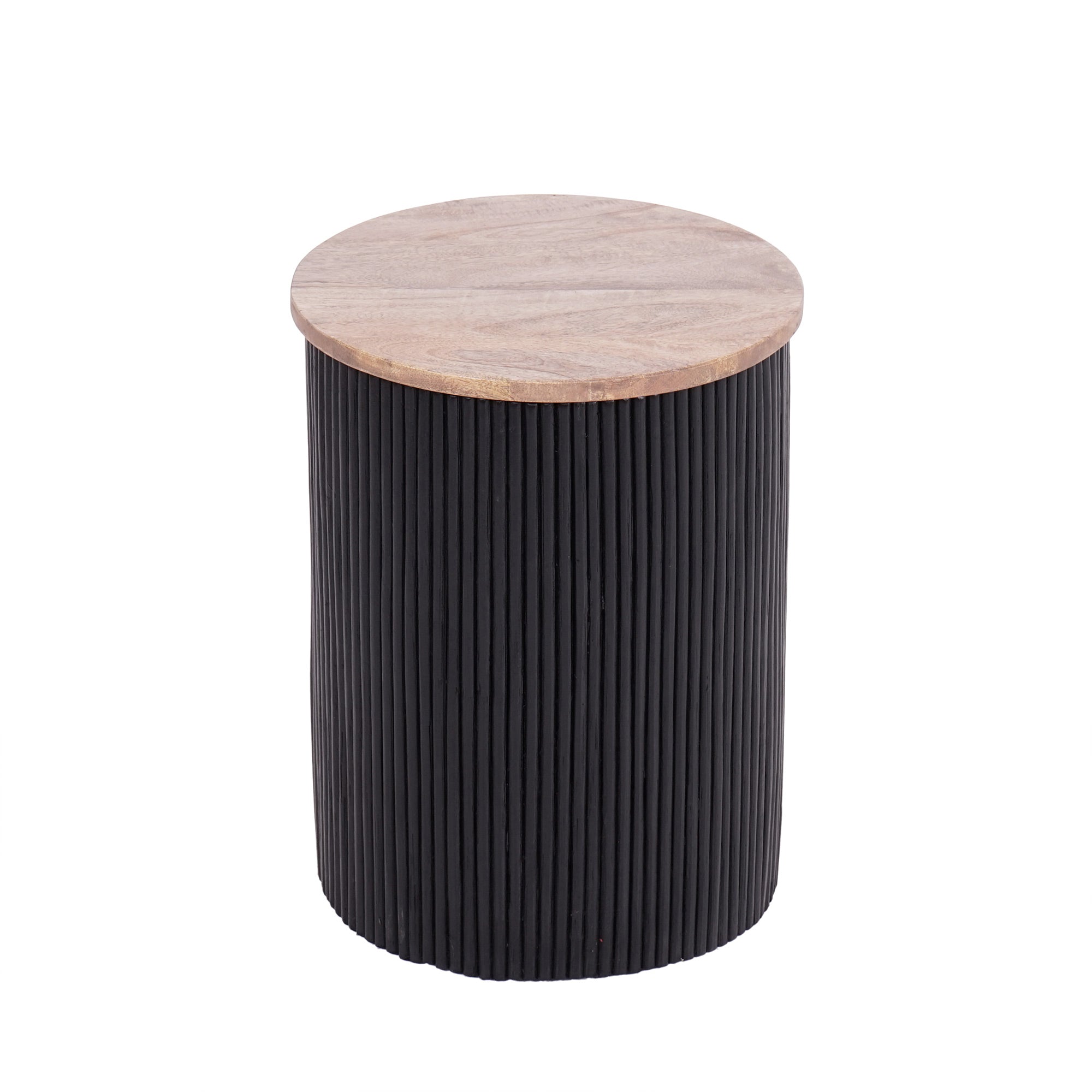 Indigo Road by Egypt Sherrod x East at Main Round Ribbed Storage Side Table