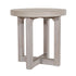 Beige Christie 22" Round Bayur Wood Cross-Base Side Table Bayur Wood accent side table
