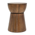 Brown Cinched Drum 16" Manago Wood Side Table Mango Wood accent side table
