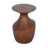 Brown Allura Asymmetrical Solid Munggur Wood 12" Side Table Munggur Wood accent side table