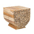 Brown Harper 20" Stacked Teak Wood Accent Table Teak Wood accent side table