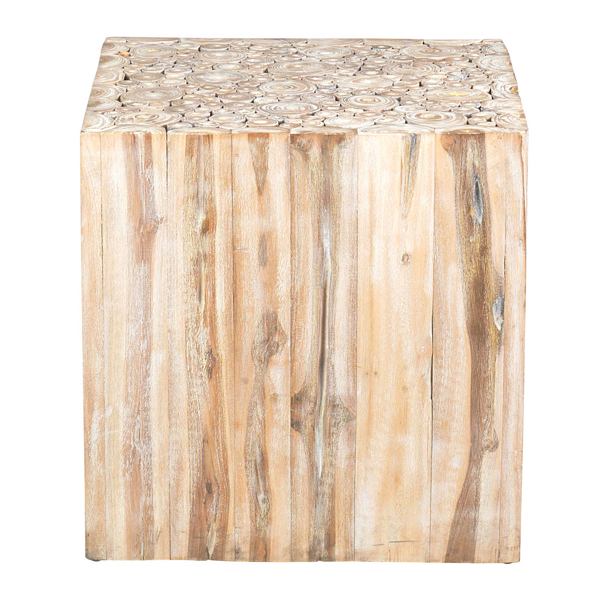 Harper Teak Block Accent Table