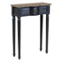 Black Josephine Narrow Solid Wood Console Table Bayur Wood console table