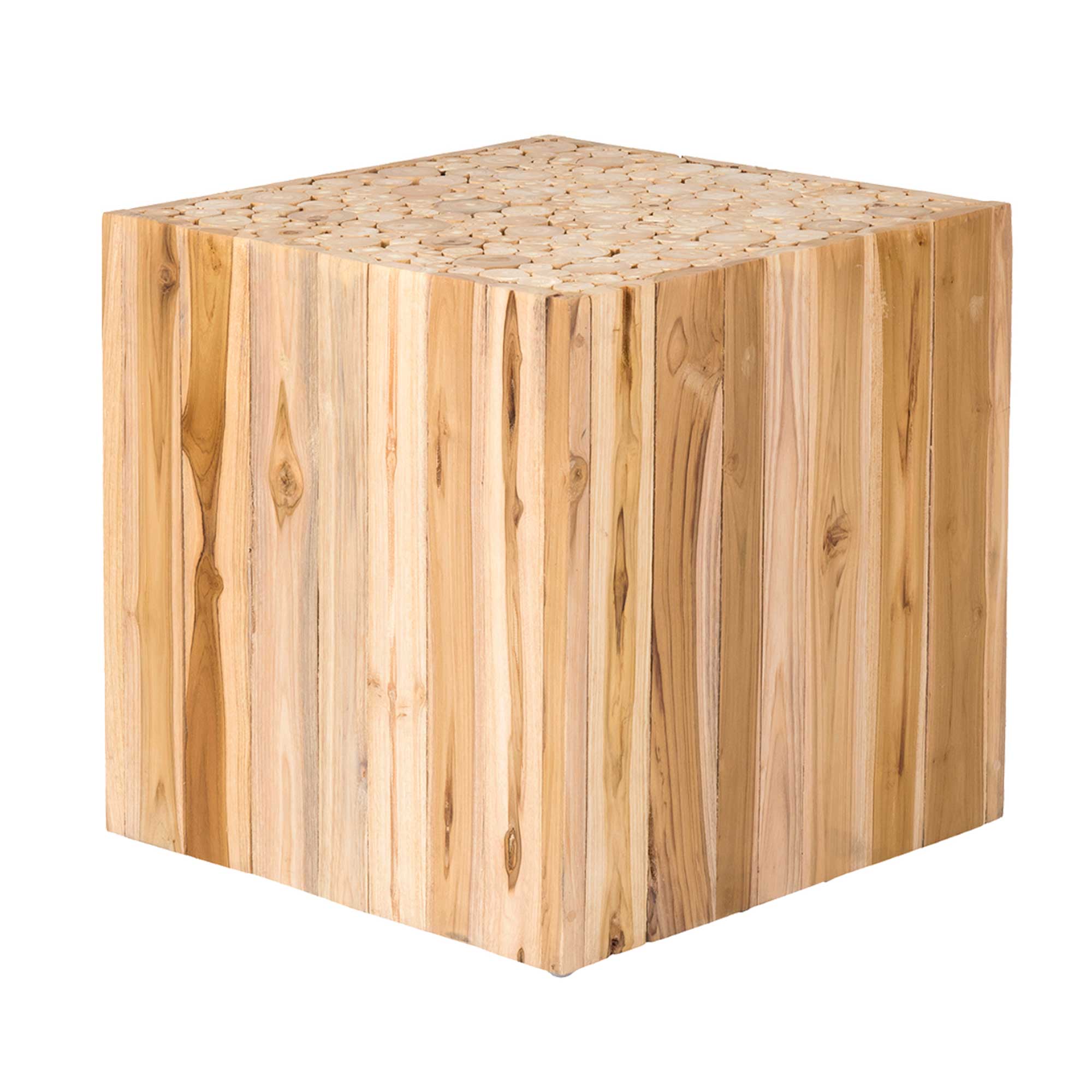 Harper Teak Block Accent Table