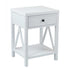 White Wright 17" Solid Wood 1-Drawer Nightstand Solid Wood nightstand