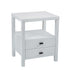 White Westwood 18" Acacia Wood 2-Drawer Nightstand Acacia Wood nightstand