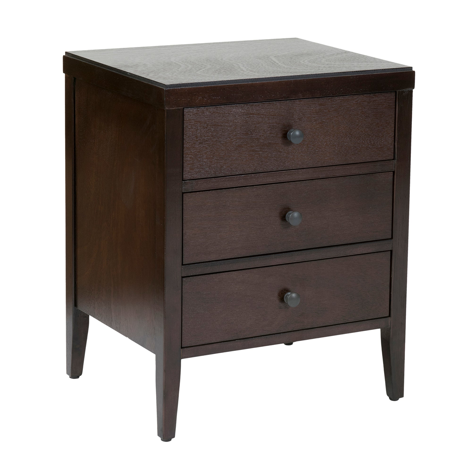 Webb 3 Drawer Solid Wood Nightstand