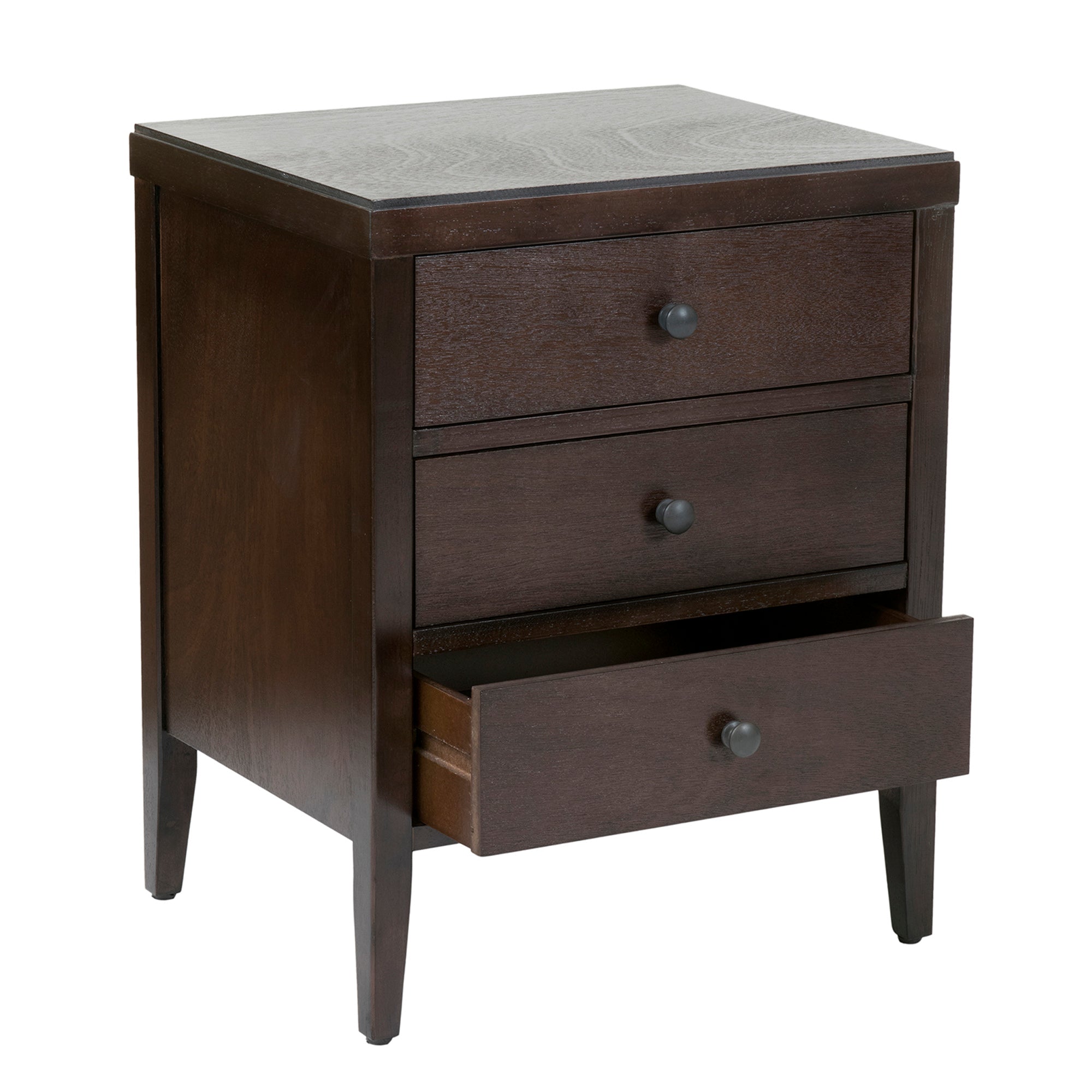 Webb 3 Drawer Solid Wood Nightstand