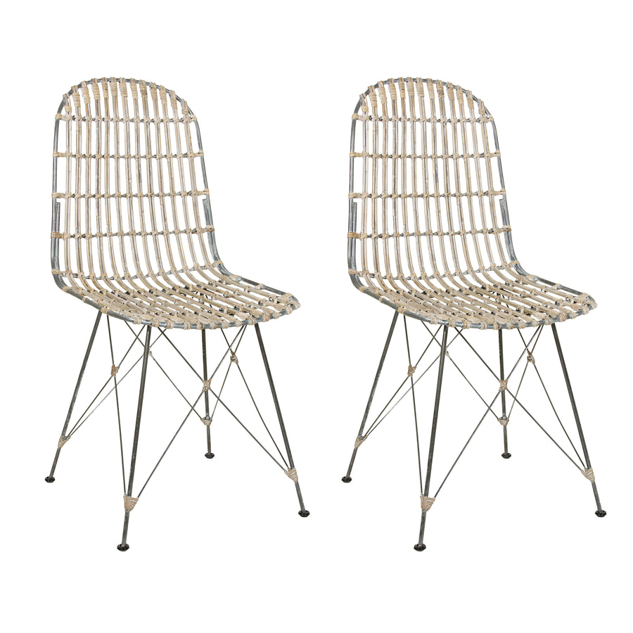 Dover Open Rattan Dining Chairs (Set of 2)