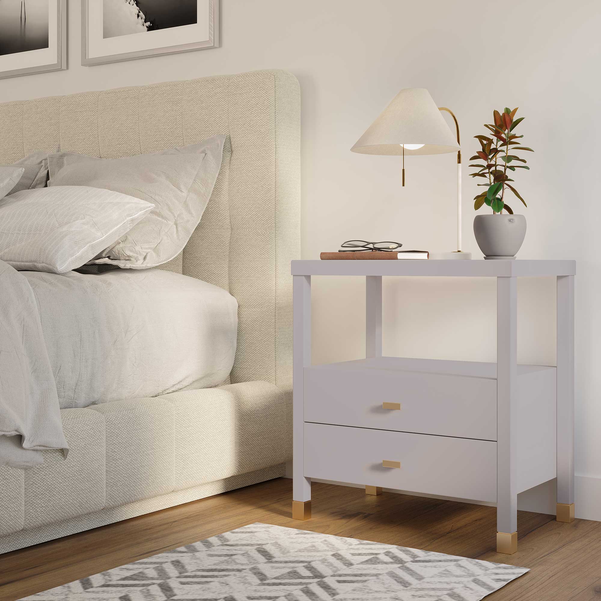 Hooper 2 Drawer Side Table