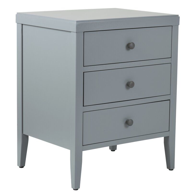 Webb 3 Drawer Solid Wood Nightstand