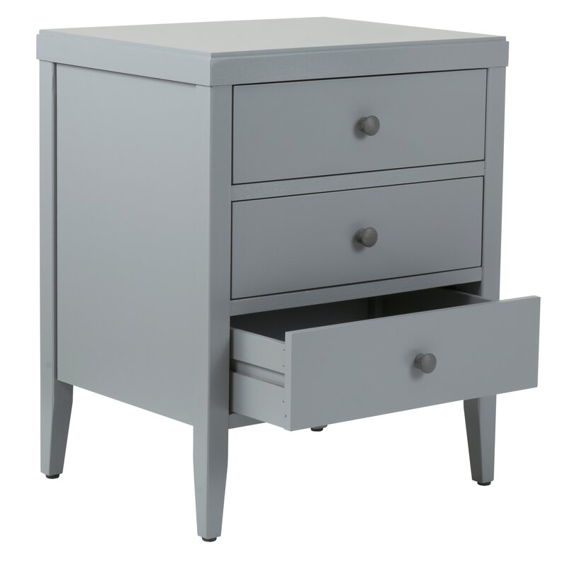 Webb 3 Drawer Solid Wood Nightstand