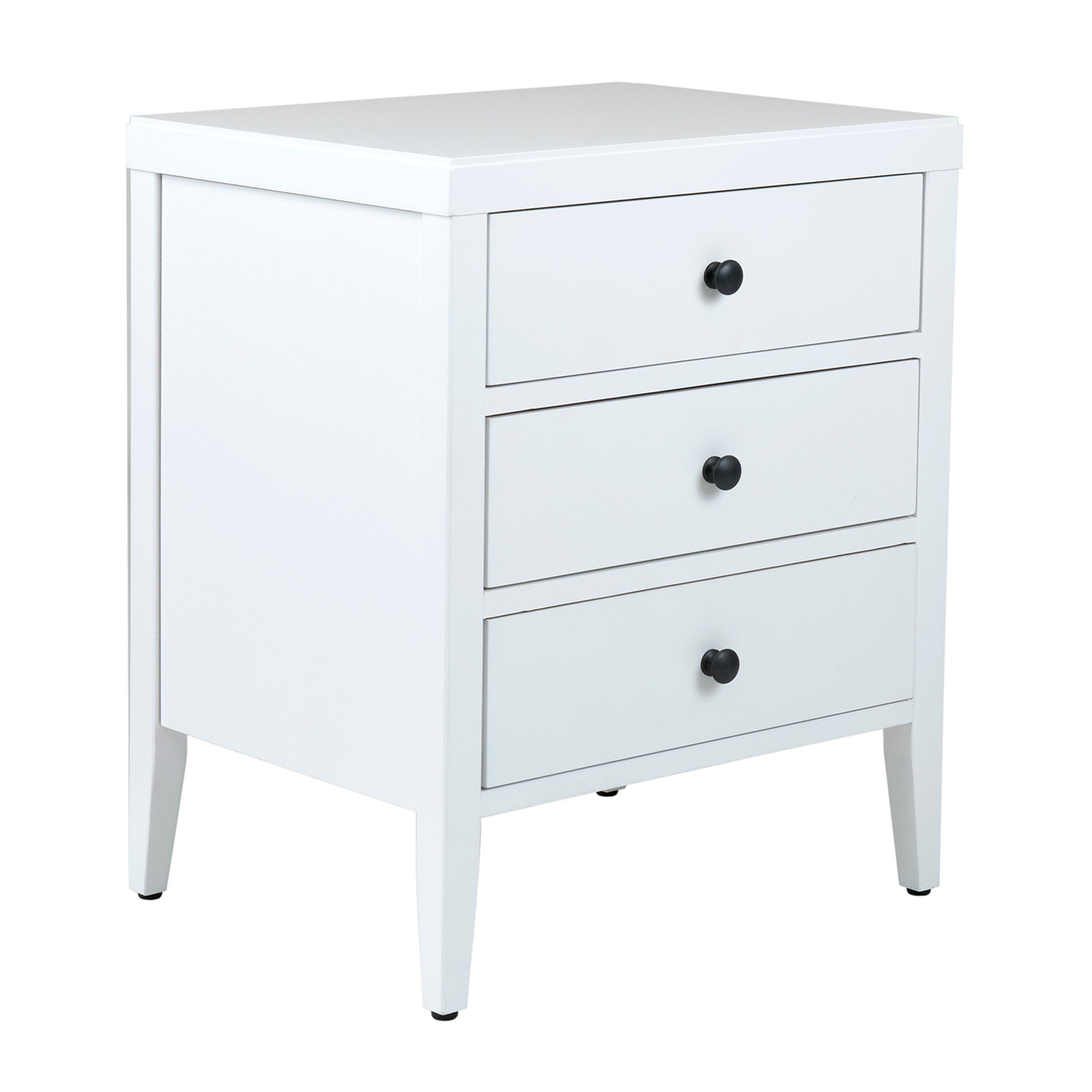 Webb 3 Drawer Solid Wood Nightstand