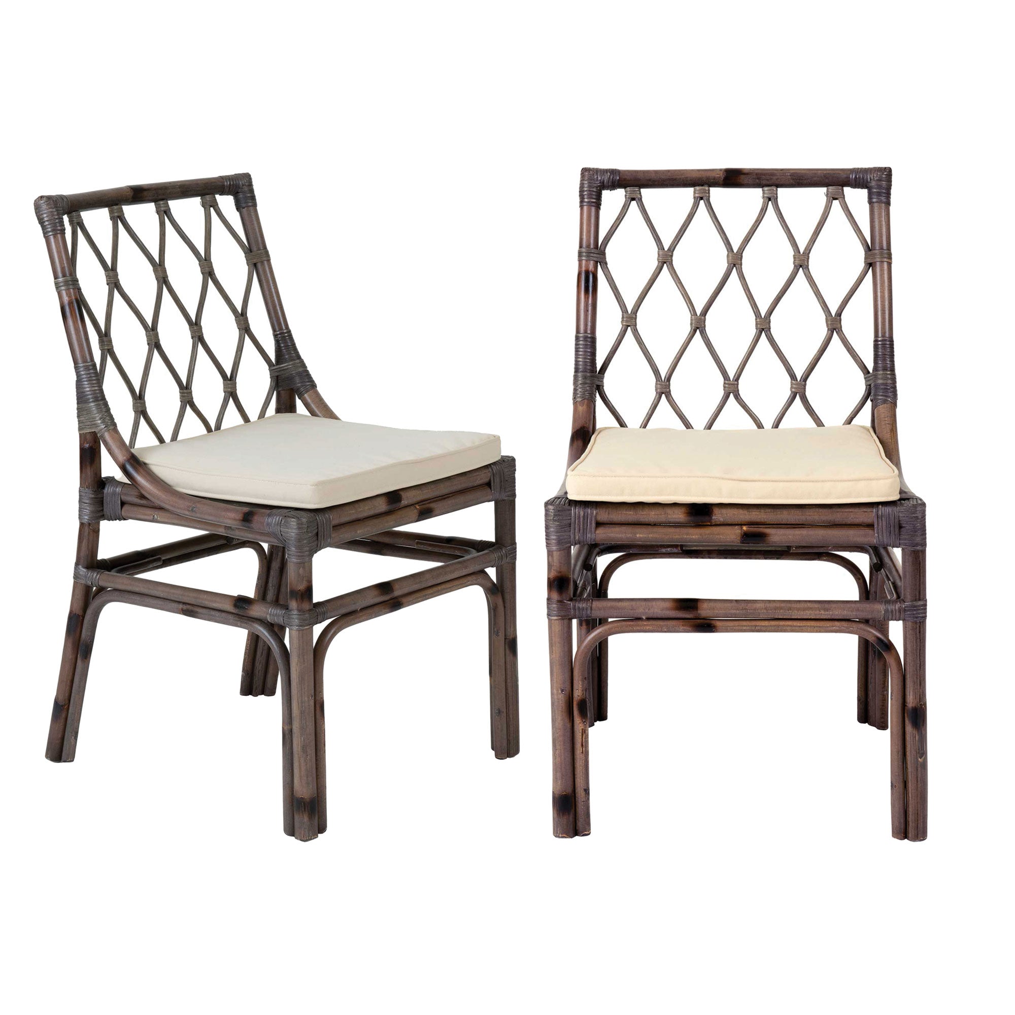 Sara Rattan Dining Chairs (Set of 2)