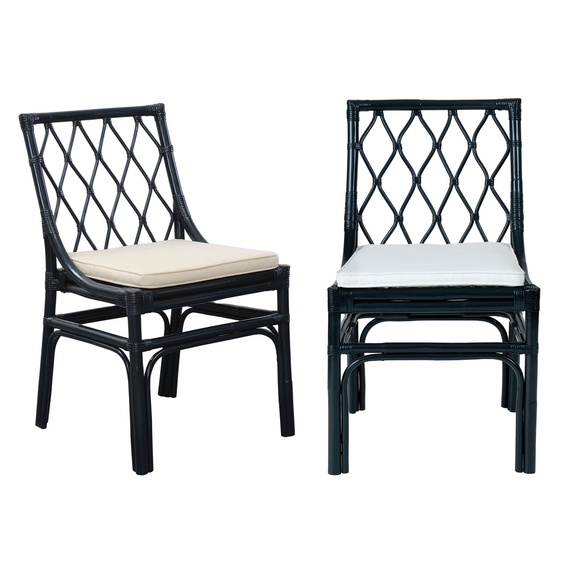 Sara Rattan Dining Chairs (Set of 2)