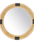 24" Marina Round Rattan Mirror